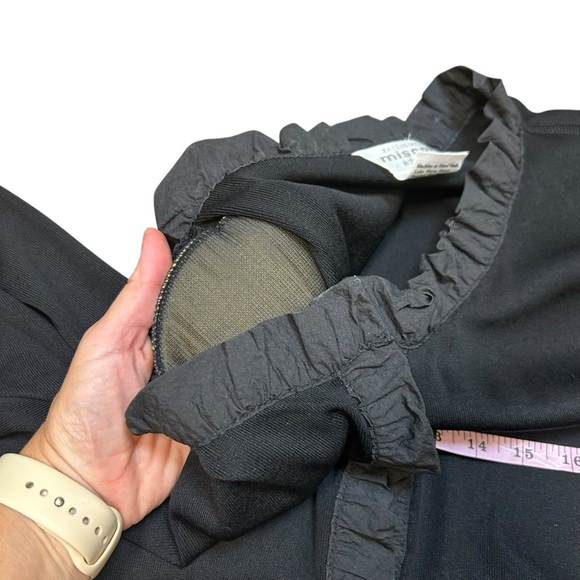 Exclusively Misook black knit long sleeve ruffle cardigan size 1X capsule career - Picture 8 of 11